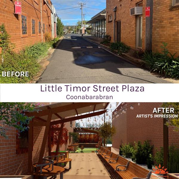 Little Timor Street Before and after photo