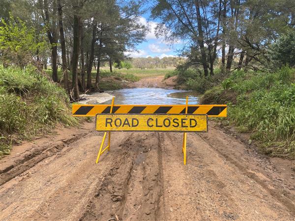 Merryula Road Creek - Road Closure
